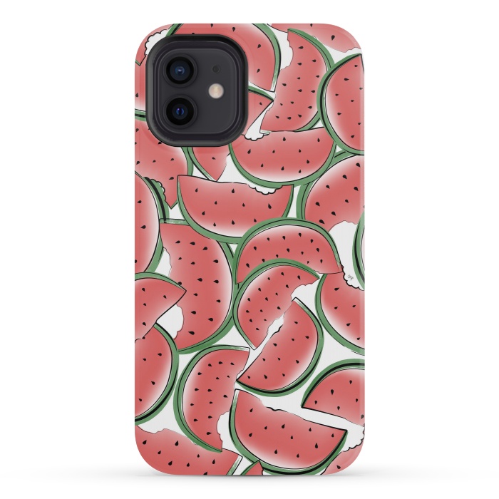 iPhone 12 mini StrongFit Water melon pattern by Martina