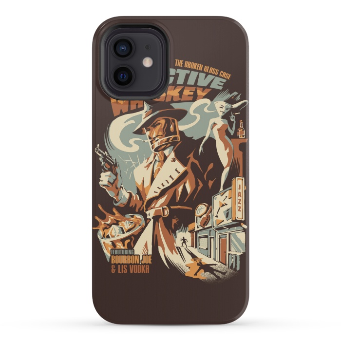 iPhone 12 mini StrongFit Detective Whiskey by Ilustrata