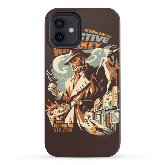 iPhone 12 StrongFit Detective Whiskey by Ilustrata