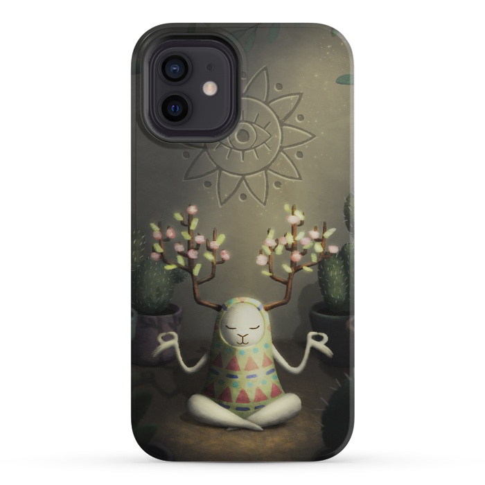 iPhone 12 mini StrongFit Cactus garden by Laura Nagel