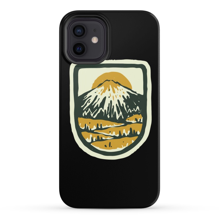 iPhone 12 StrongFit Mountain Hand Drawn by Afif Quilimo