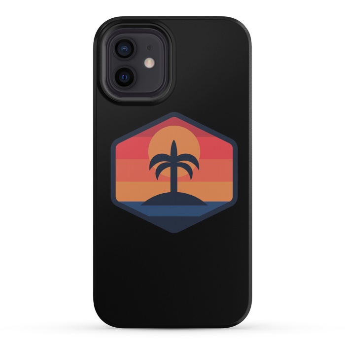 iPhone 12 mini StrongFit Sunset Beach Island by Afif Quilimo