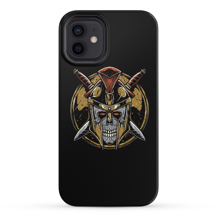 iPhone 12 mini StrongFit Skull Spartan 1 by Afif Quilimo