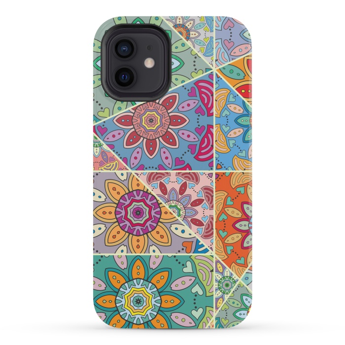 iPhone 12 mini StrongFit Decorative Elements with Mandalas Designs by ArtsCase