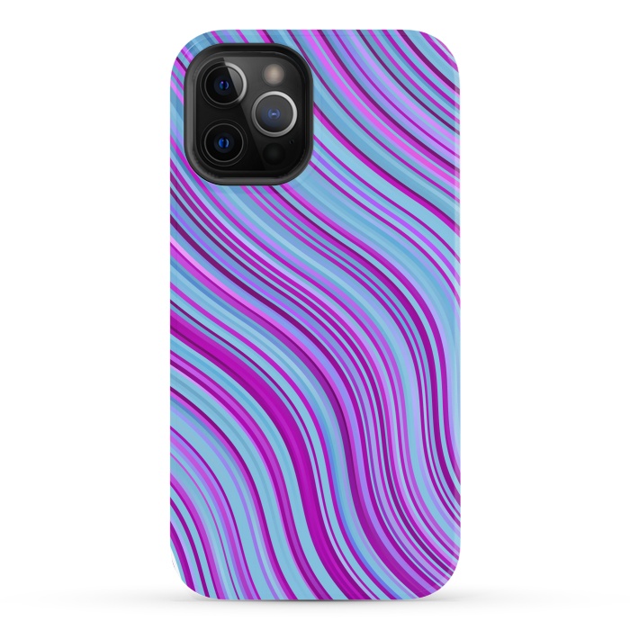 iPhone 12 Pro StrongFit Liquid Marble Blue Purple and Blue by ArtsCase