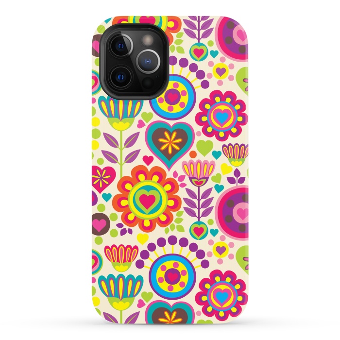 iPhone 12 Pro Max StrongFit Sweet Pink Flowers 789 by ArtsCase