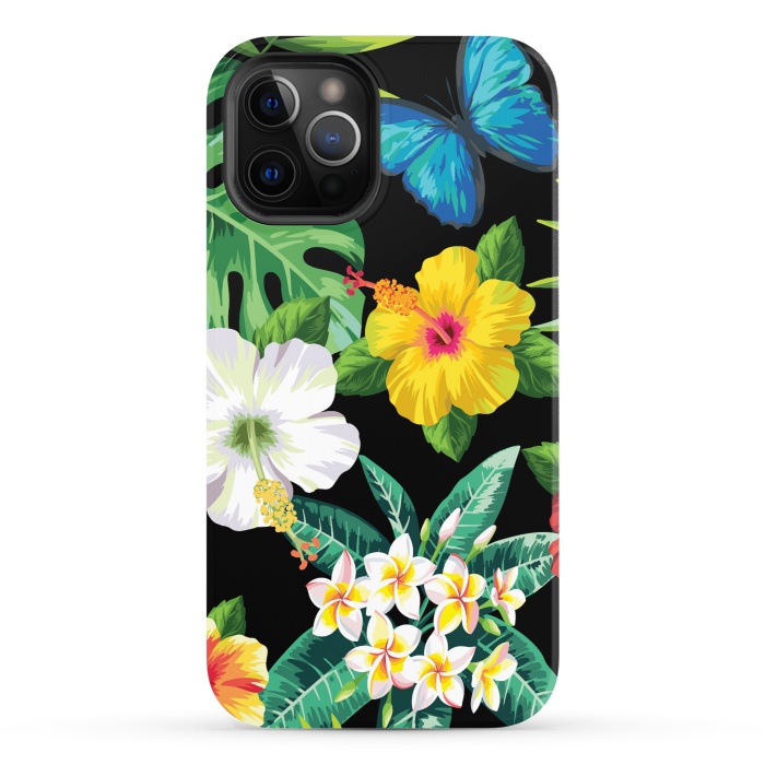 iPhone 12 Pro StrongFit Tropical Flowers 1 by ArtsCase
