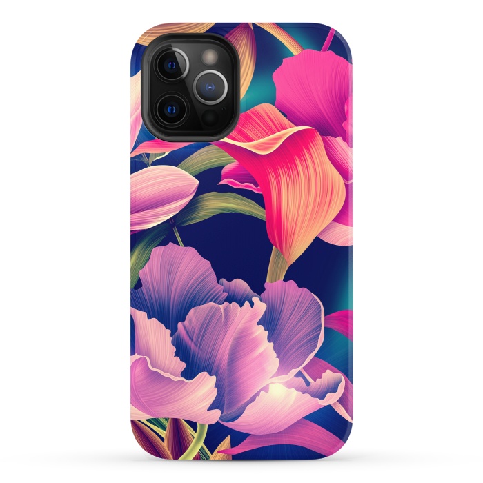 iPhone 12 Pro StrongFit Tropical Flowers XVII by ArtsCase