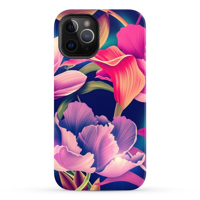 iPhone 12 Pro Max StrongFit Tropical Flowers XVII by ArtsCase