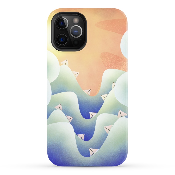iPhone 12 Pro StrongFit Deep ocean blue sailing by Steve Wade (Swade)