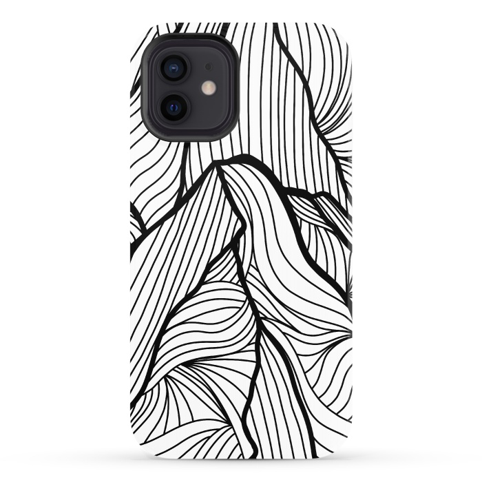 iPhone 12 StrongFit Mountains of lines by Steve Wade (Swade)