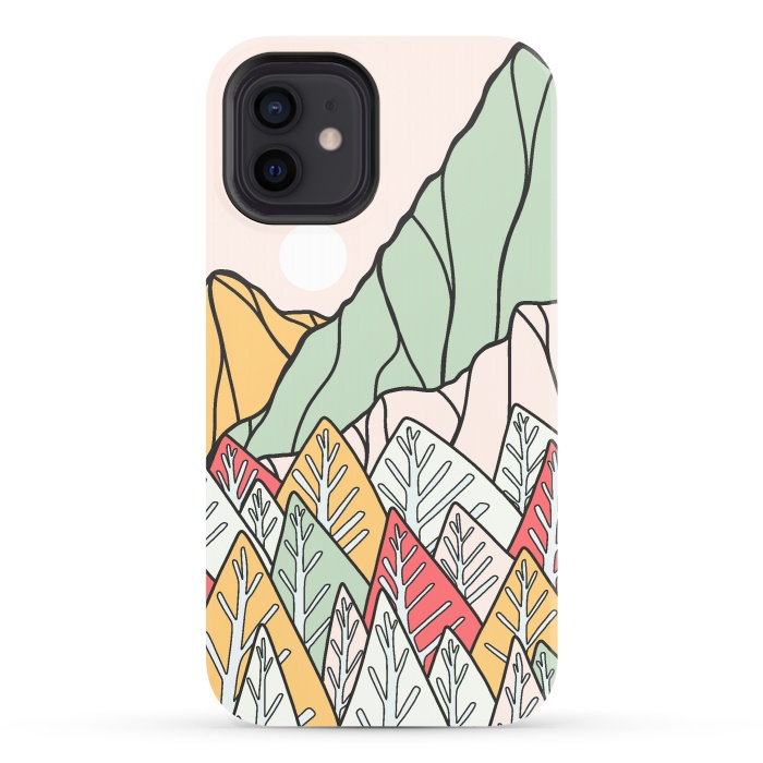 iPhone 12 StrongFit Autumnal forest mountains by Steve Wade (Swade)