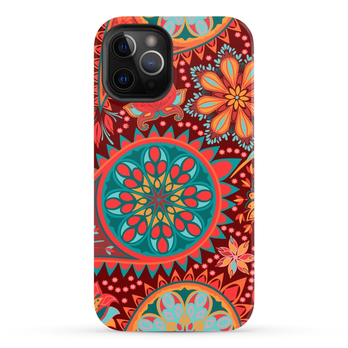 iPhone 12 Pro Max StrongFit Paisley Vintage Floral Motif Ethnic Seamless Background by ArtsCase