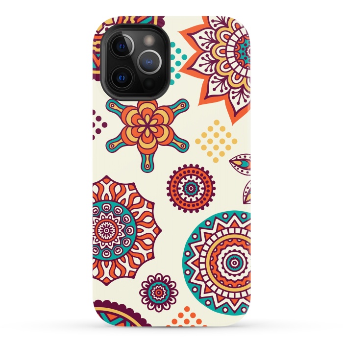 iPhone 12 Pro Max StrongFit Seamless Mandalas Indian Pattern by ArtsCase