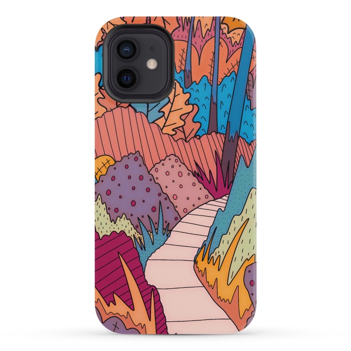 iPhone 12 mini StrongFit An autumn path by Steve Wade (Swade)