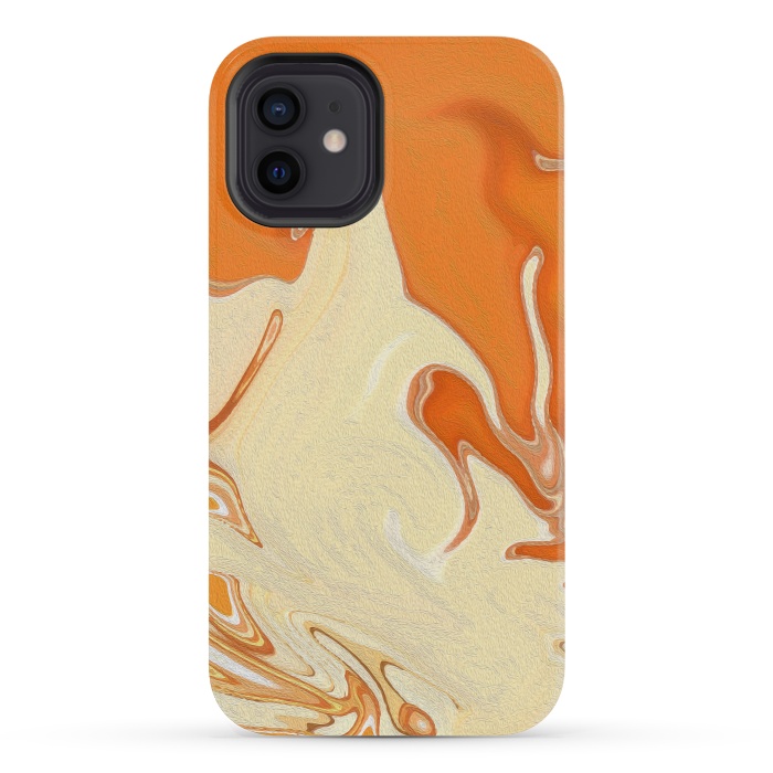 iPhone 12 mini StrongFit Abstract Marble-IV by Creativeaxle