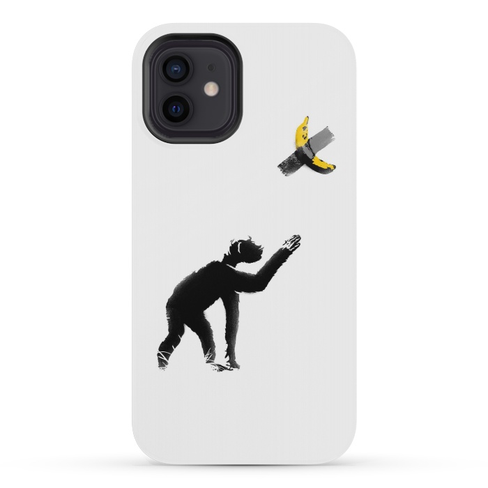 iPhone 12 mini StrongFit Chimpanzee and Banana Taped by Afif Quilimo