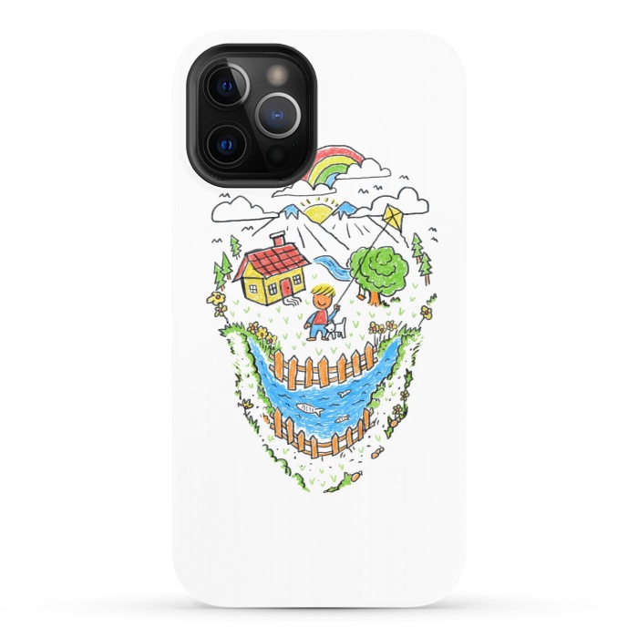 iPhone 12 Pro StrongFit Skull Kid Draw 1 by Afif Quilimo