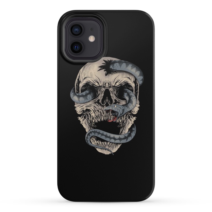 iPhone 12 mini StrongFit Skull Snake by Afif Quilimo
