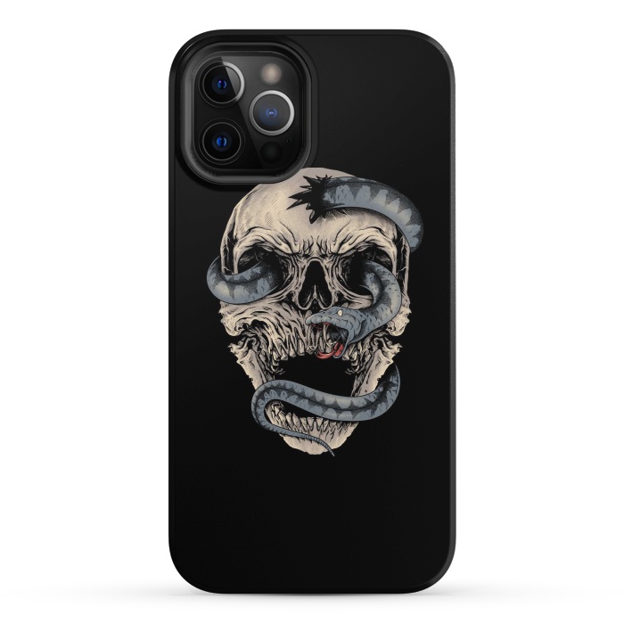 iPhone 12 Pro StrongFit Skull Snake by Afif Quilimo