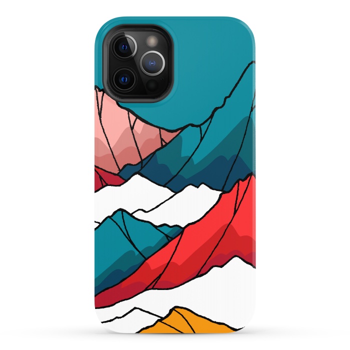 iPhone 12 Pro StrongFit The coloured mountains by Steve Wade (Swade)