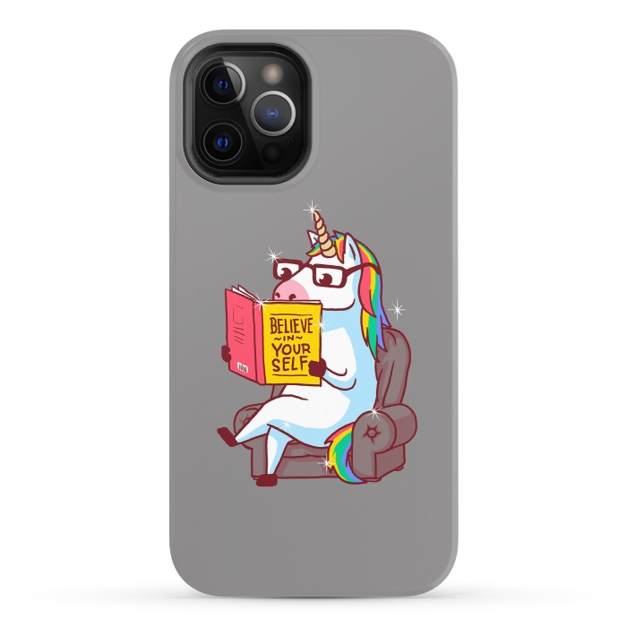 iPhone 12 Pro StrongFit Unicorn Believe Yourself Self Affirmation Book by Vó Maria