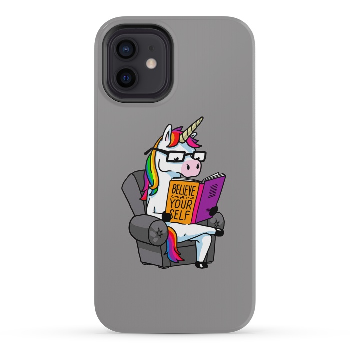 iPhone 12 mini StrongFit Unicorn Believe Yourself Self Affirmation Book Vol 1 by Vó Maria