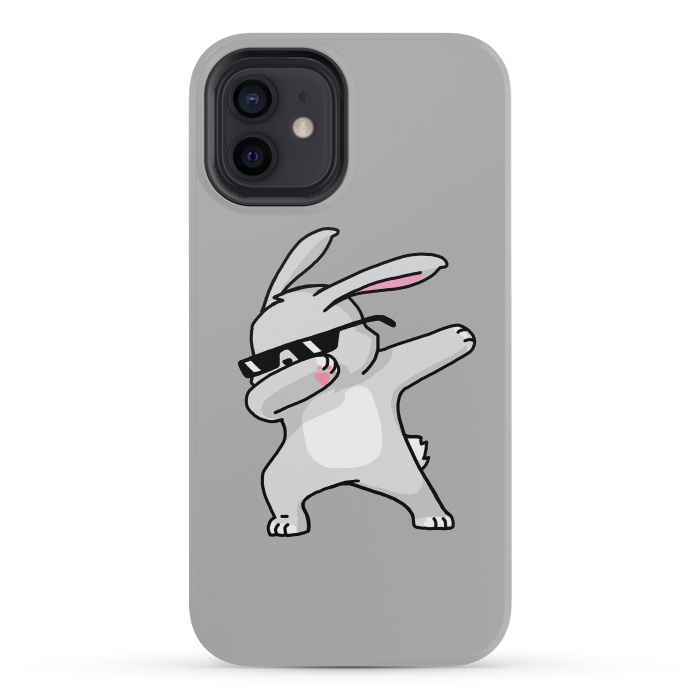 iPhone 12 mini StrongFit Dabbing Easter Bunny by Vó Maria