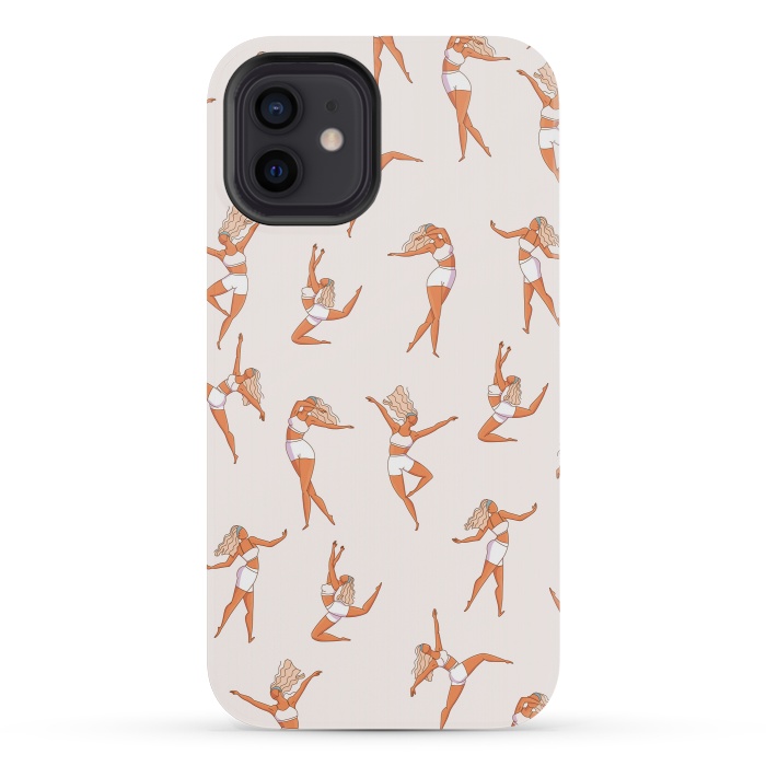 iPhone 12 mini StrongFit Dance Girl Pattern 002 by Jelena Obradovic
