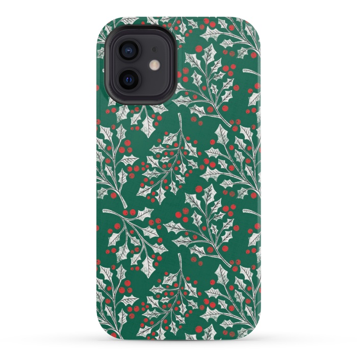 iPhone 12 mini StrongFit Boughs of Holly by Noonday Design