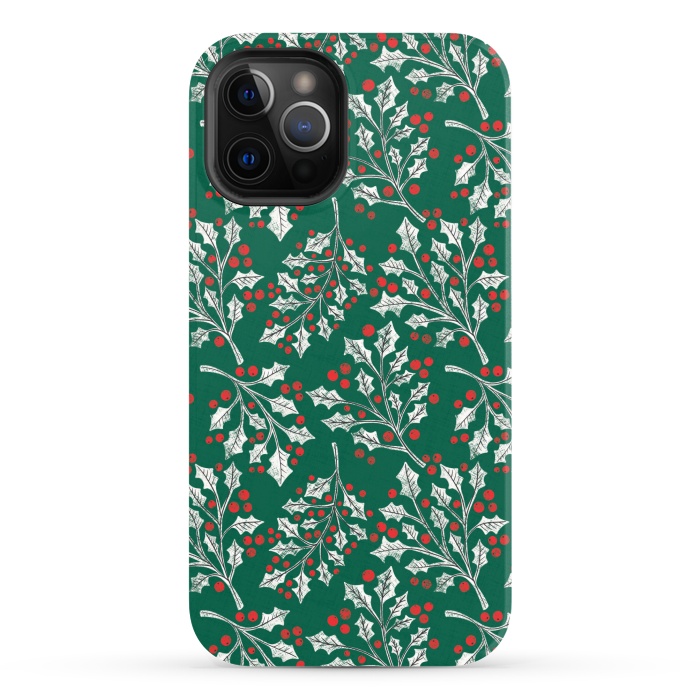 iPhone 12 Pro Max StrongFit Boughs of Holly by Noonday Design