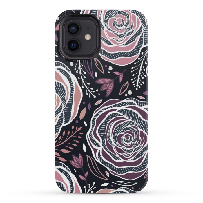 iPhone 12 mini StrongFit Florals by Rose Halsey