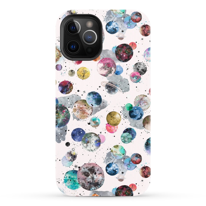 iPhone 12 Pro StrongFit Space Planets by Ninola Design