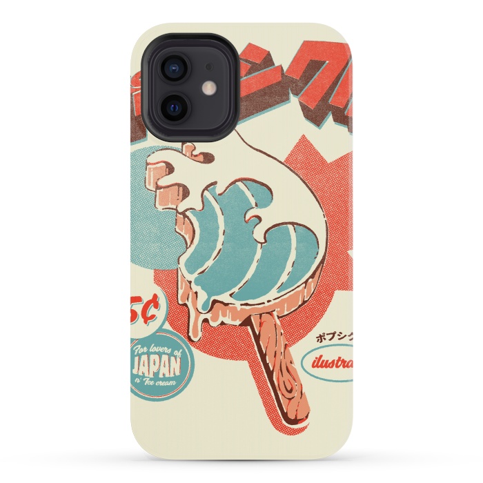 iPhone 12 mini StrongFit Great Wave Ice Pop by Ilustrata