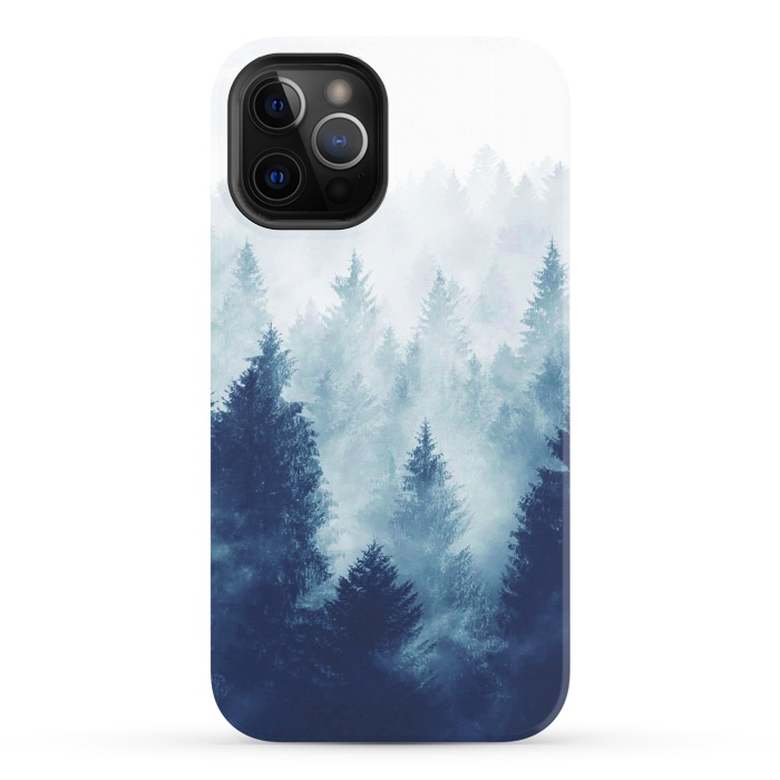 iPhone 12 Pro StrongFit Foggy Woods I by ''CVogiatzi.