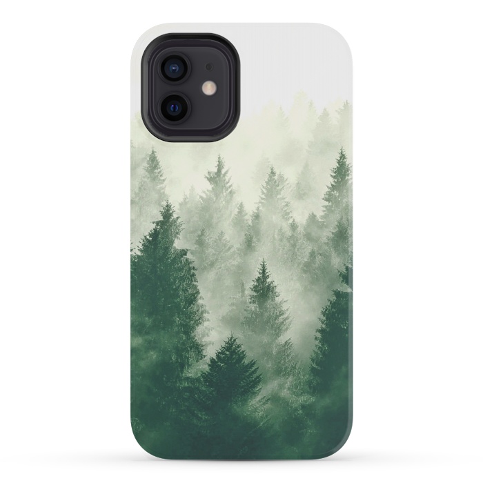 iPhone 12 mini StrongFit Foggy Woods III by ''CVogiatzi.