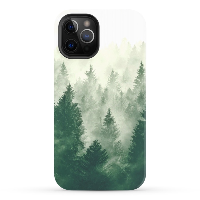 iPhone 12 Pro StrongFit Foggy Woods III by ''CVogiatzi.