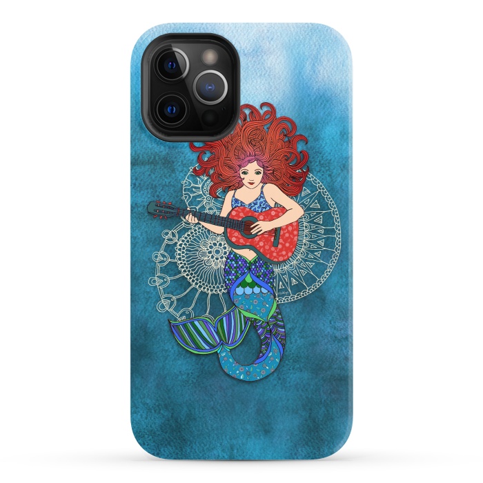 iPhone 12 Pro StrongFit Musical Mermaid by Micklyn Le Feuvre
