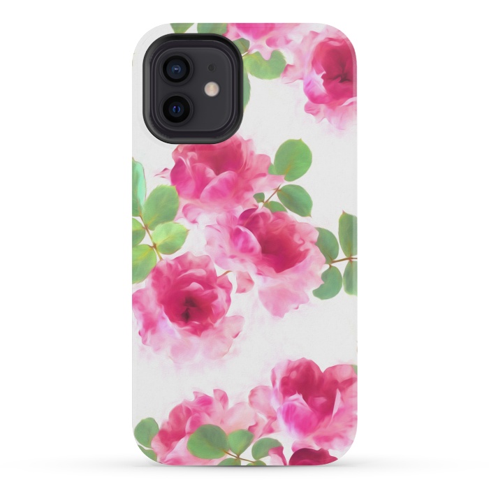 iPhone 12 mini StrongFit Candy Roses by Micklyn Le Feuvre