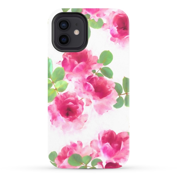 iPhone 12 StrongFit Candy Roses by Micklyn Le Feuvre