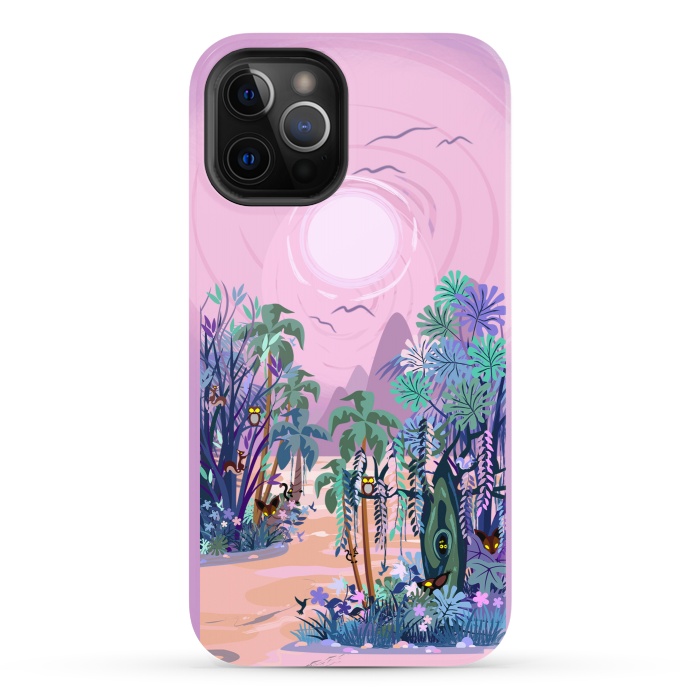 iPhone 12 Pro StrongFit The Eyes of the Enchanted Misty Forest by BluedarkArt