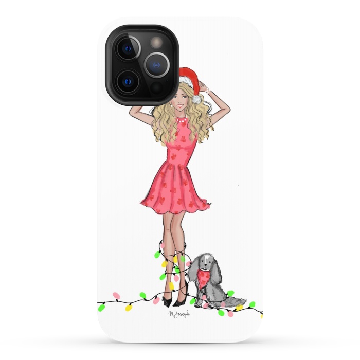 iPhone 12 Pro StrongFit Merry & Bright by Natasha Joseph Illustrations 