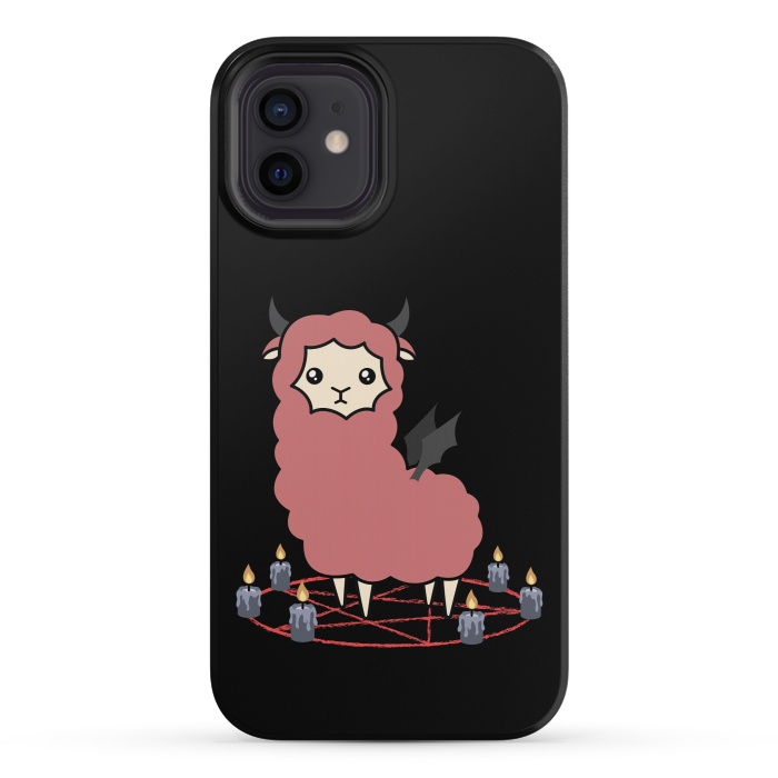 iPhone 12 mini StrongFit Llama demon by Laura Nagel