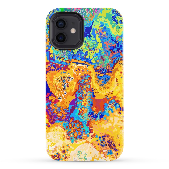 iPhone 12 StrongFit Colorful Cells Pattern Design by Art Design Works