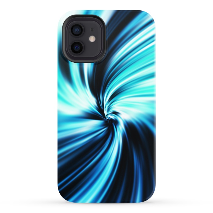 iPhone 12 StrongFit Blue Swirl by Art Design Works