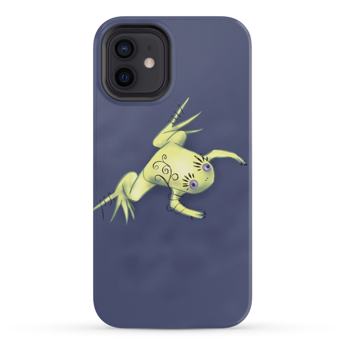 iPhone 12 mini StrongFit Weird Frog With Funny Eyelashes Digital Art by Boriana Giormova