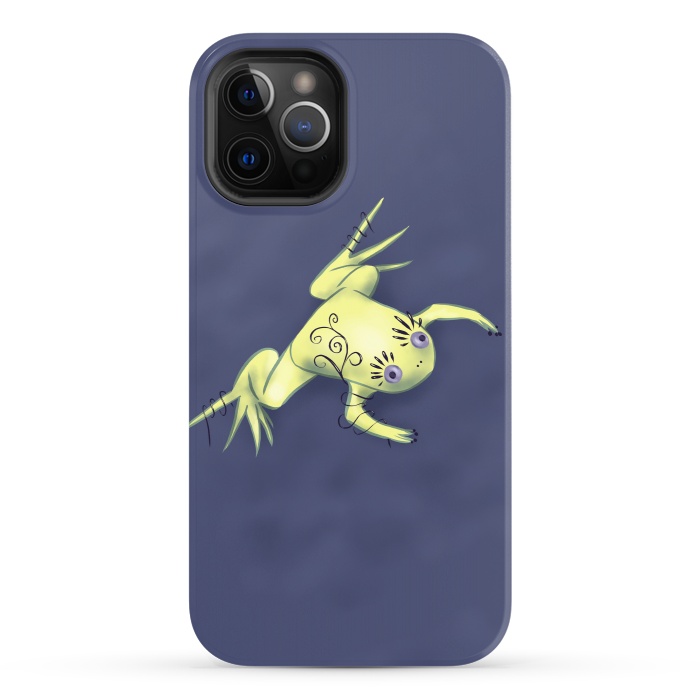 iPhone 12 Pro StrongFit Weird Frog With Funny Eyelashes Digital Art by Boriana Giormova