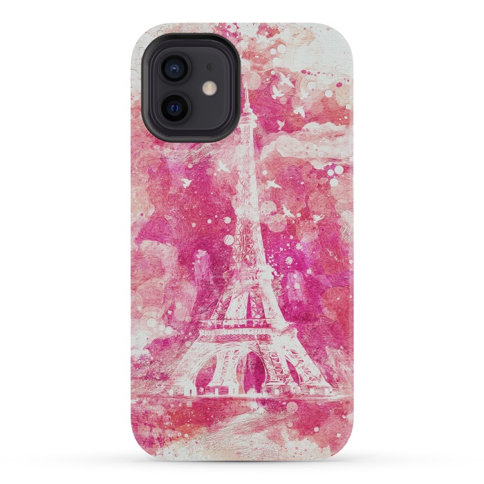 iPhone 12 mini StrongFit Artistic XLIV - Eiffel Tower Paris by Art Design Works