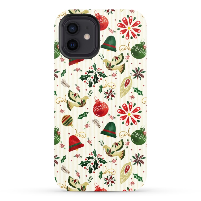 iPhone 12 StrongFit Ornate Christmas Ornaments by Noonday Design