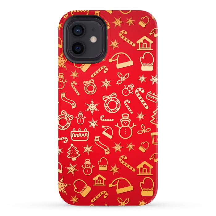 iPhone 12 StrongFit Christmas Pattern by Art Design Works